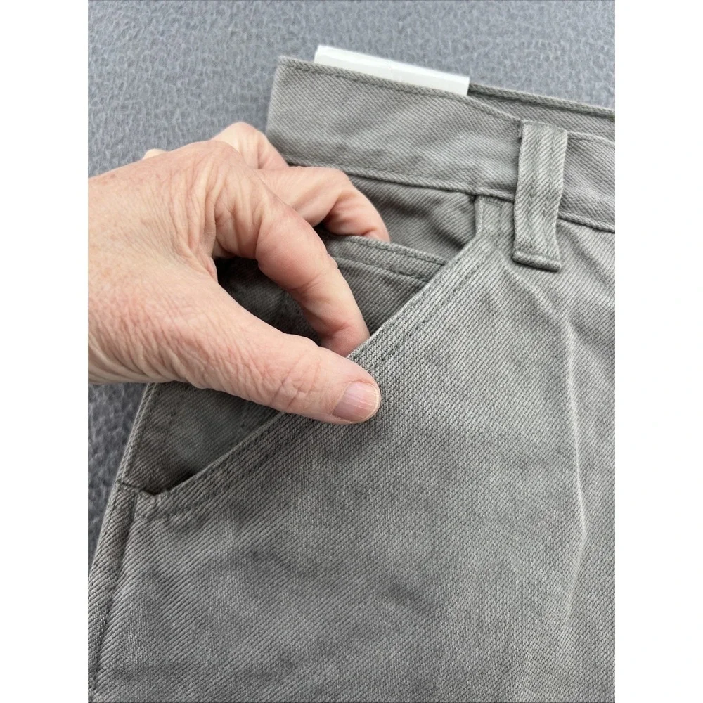 VTG Starex Jeans Boys Sz 16 Gray Carpenter Cotton Duck Ripstop